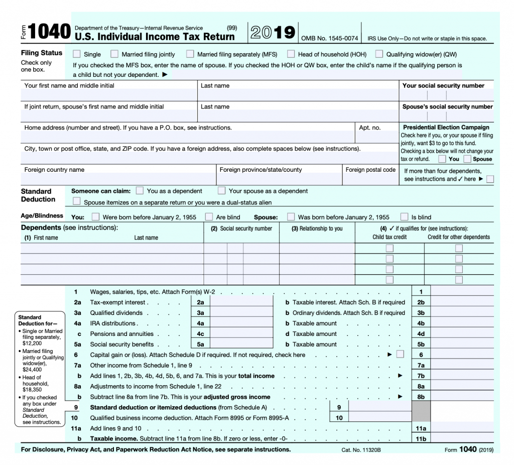 Yet Another New 1040 Form | White Coat Investor