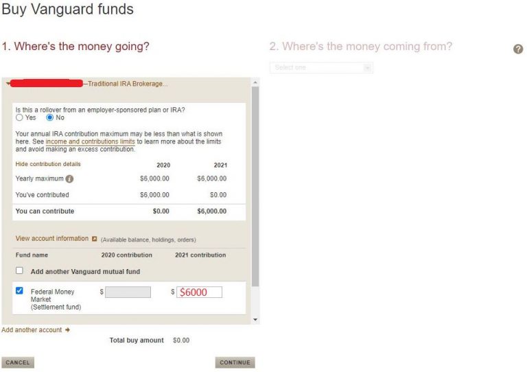 Vanguard Backdoor Roth Step-by-Step Guide [Screenshots] | White Coat ...