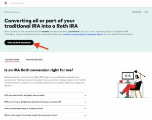 Vanguard Backdoor Roth Step-by-Step Guide [Screenshots] | White Coat ...