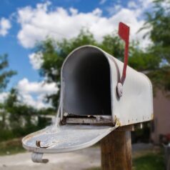 reaching into mailbag